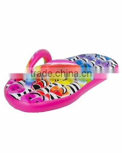 Emoji Float Inflatable Flip Flop Float Inflatable Thong for Water Fun