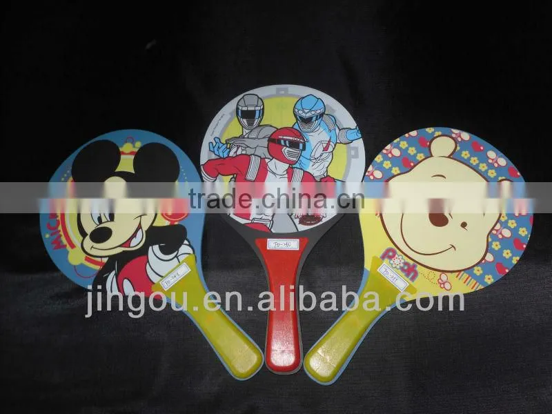 Wooden Beach Paddle Colorized Beach Racket Racket