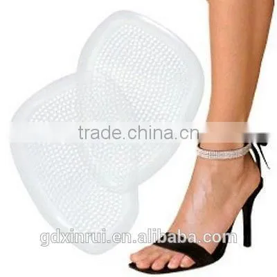 Unisex Use Elastic Front Foot Shoe Pads Soft Clear Silicone Adhesive Gel Footcare Insole