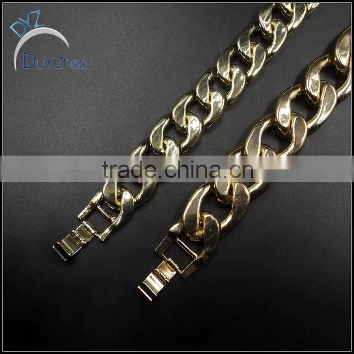 latest big size men's hip hop gold cuban chain necklace