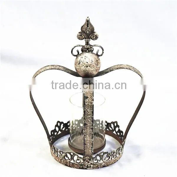 French home decoration antique wrought metal crowns