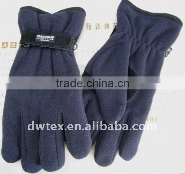 Winter sport micro fleece golf gloves for man