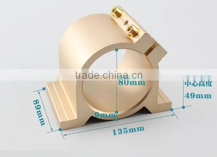 80mm 220v 1.5Nm 1.5kw ER16 24000rpm cnc air coold spindle motor with clamp