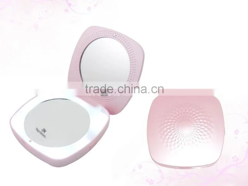 Square LED Compact mirror for traveling
