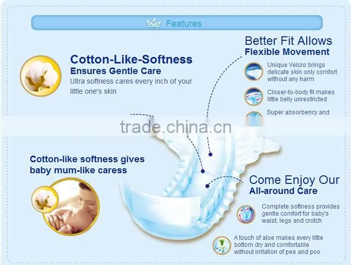 Super thin disposable diapers for baby china factory