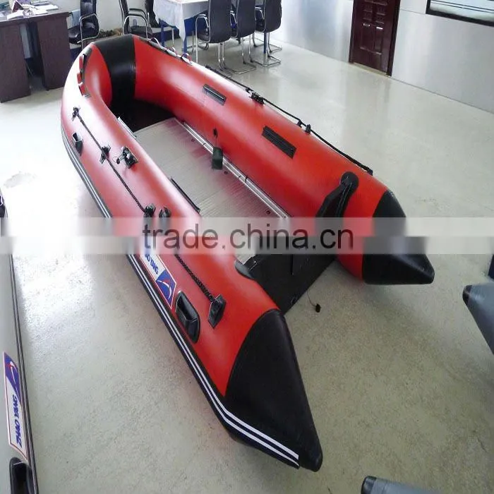 (CE) PVC material optional floor color fold rigid hull inflatable boat