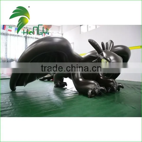 Hongyi Hot Selling Giant Inflatable Black Toothless Dragon / Inflatable Dragon Toy For Sale