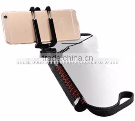 Wholesale Real Leather Monopod Selfie Stick With Foldable