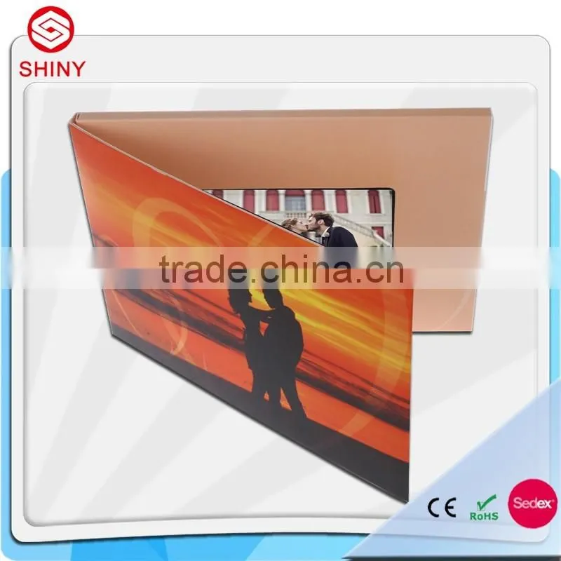 Magnet switch lcd video greeting card/lcd video brochure card for invitation