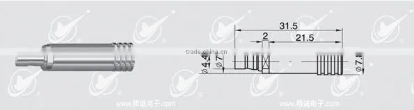 C3.5 Female Crimp Plug for Mobile Phone Connecting Flexible Cable RG179
