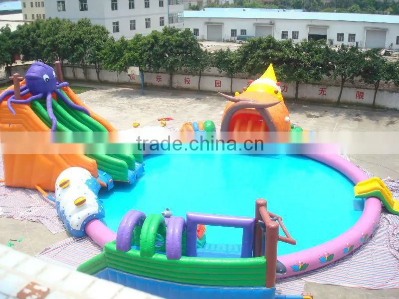 Popular Inflatable Floating Water Park with slide for Business
