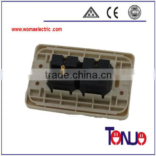 South American 2 gang push button switch