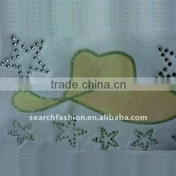 fashinable hat iron on rhinestone glitter