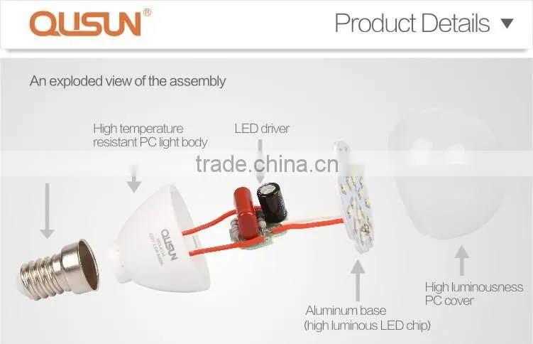 2.5W led bulb lamp for sale e14 led light