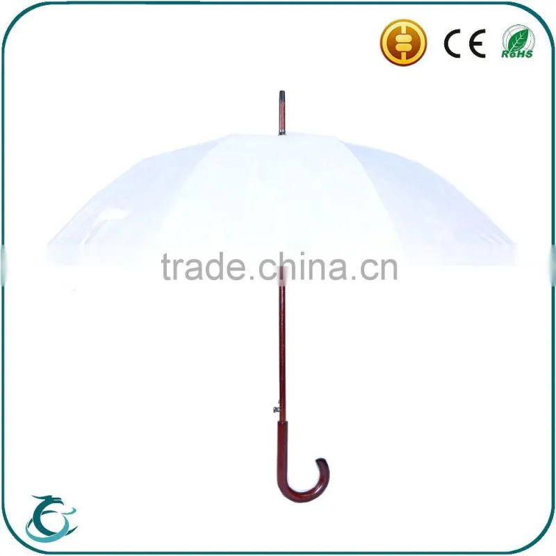 fashion 2 layer auto open wooden golf umbrella