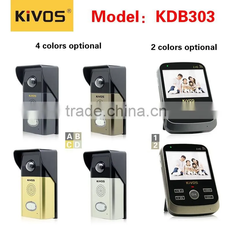 Digital waterproof 300meters wireless video door phone kit