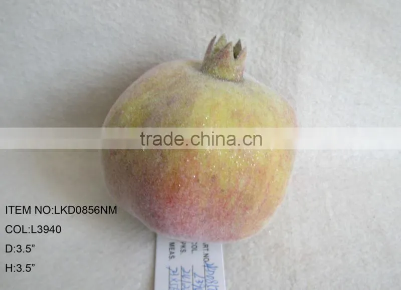 decorative artificial foam pomegranate fruits 3.5"*3.5" with emulation sugar for havest home decoration