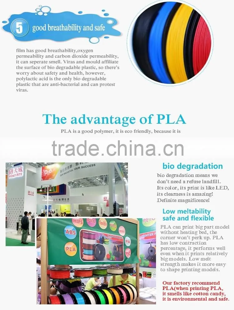 pla filament colorful 3d filament 1 kg