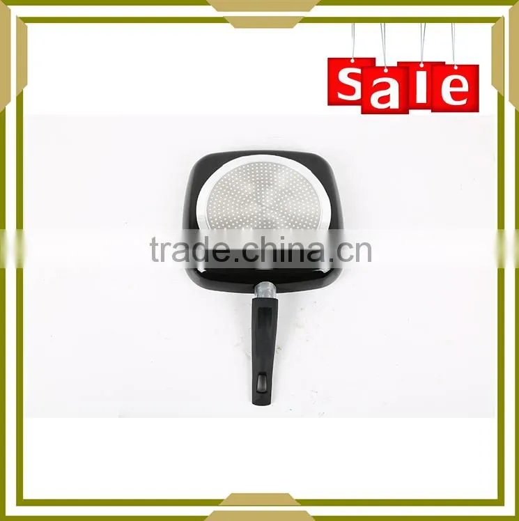 pressed spiral bottom non stick metallic coating square pan