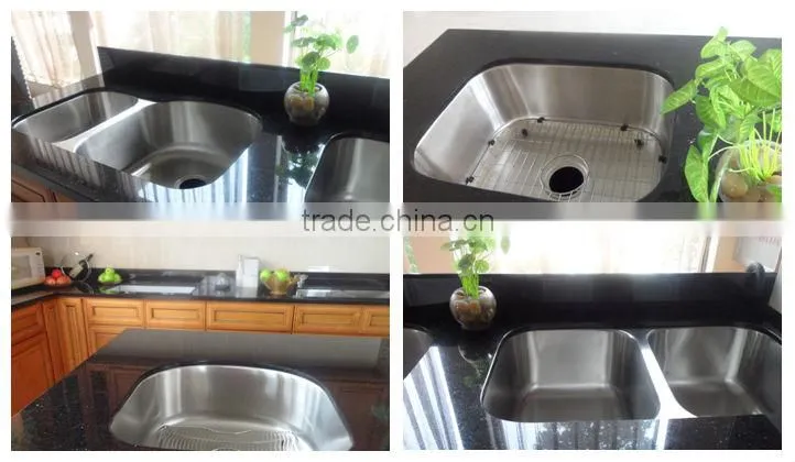 Zero Radius Handmade Stainless Steel Sink 32" x 19" x 10" Double Bowls (cUPC Approved,very competitive price!)