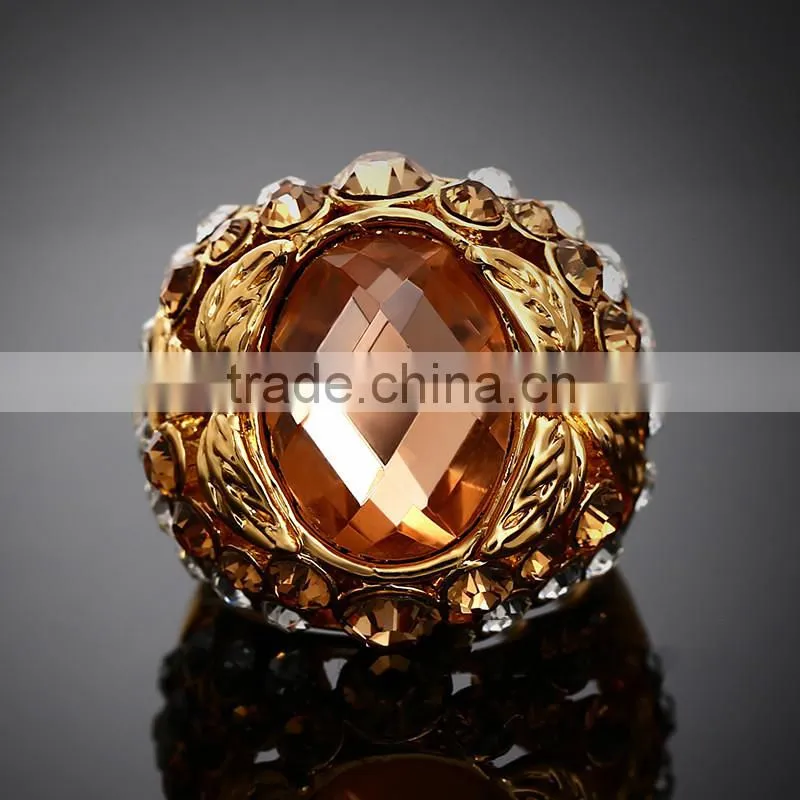 Gemstone ring design champagne color ring