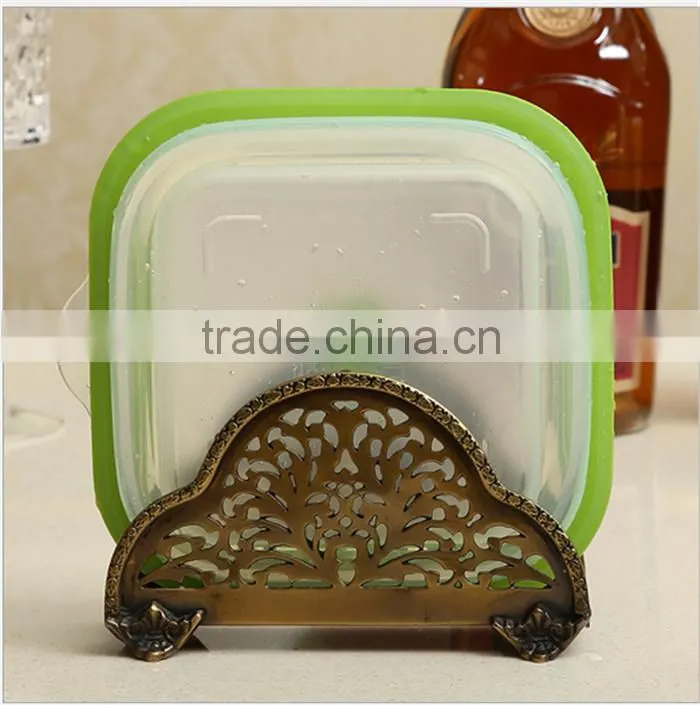 Folding Silicon Lunch Box Microwave Oven Food Storage Collapsible silicone lunch box