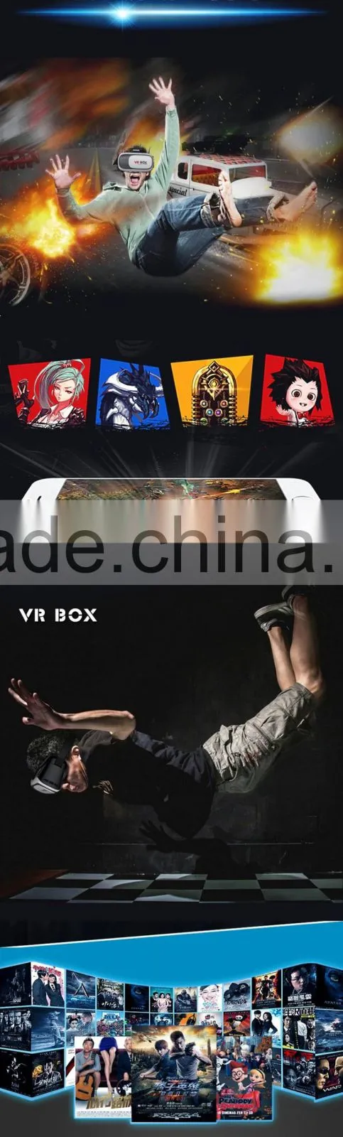 VR Box Virtual Reality 3D Glasses for Smartphone