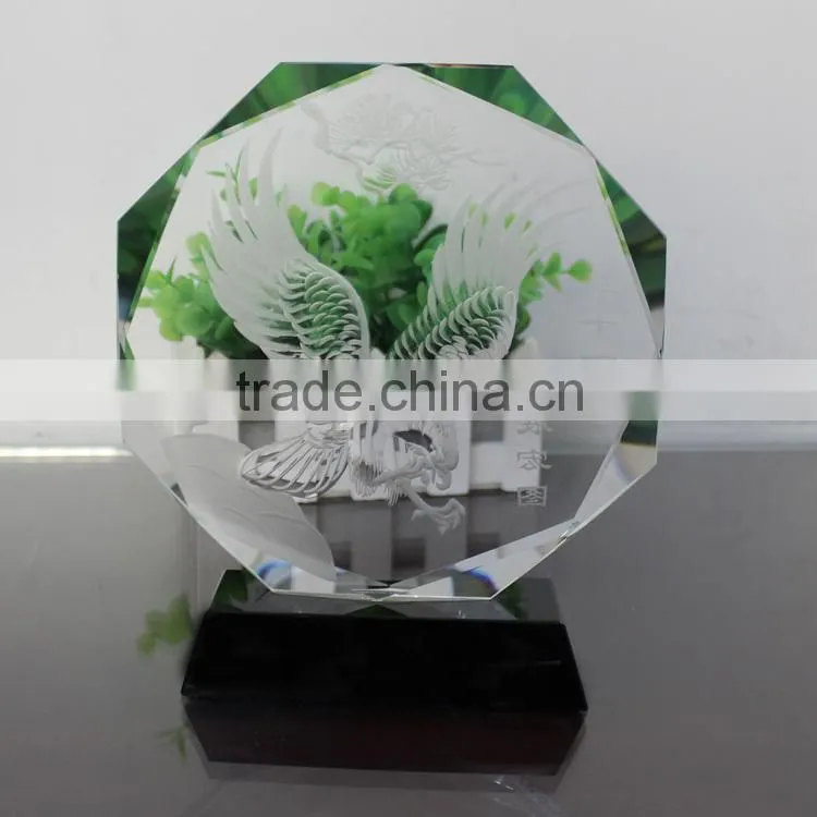 Eagle Crystal Glass Home Decoration Items Furnishing