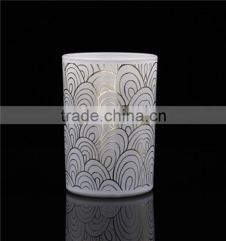 fancy scented candle with artistic printing romantic soy wax candle