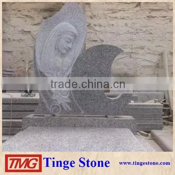 Black marble tombstone headstone