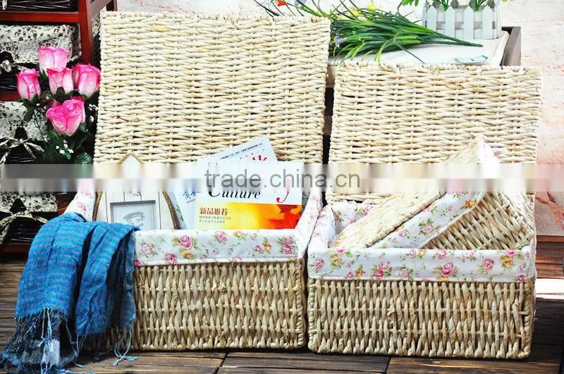 rectangular storage baskets with lids/decorative storage baskets/seagrass storage baskets with lids