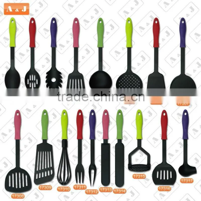 7 PCS Nylon Kitchen Tools Set with Colorful Handle