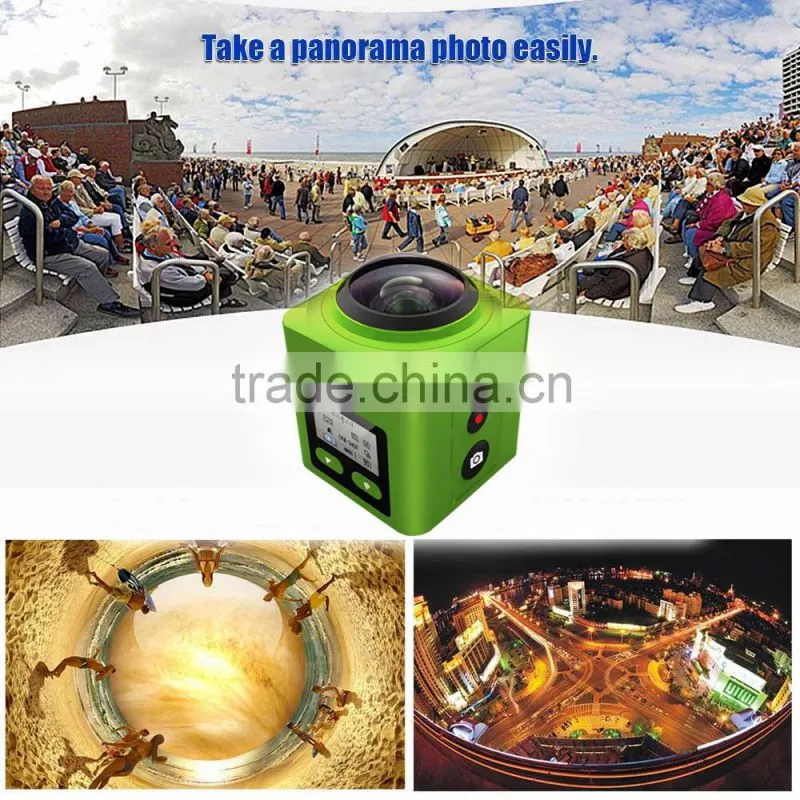 30fps HD 8 effects 16Mp wireless wifi 360 degree fisheye lens panoramic VR camera Waterproof