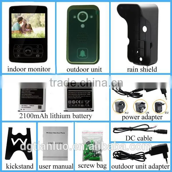 Elegant Two Way Communication Video Door Phone with Night Vision Camera