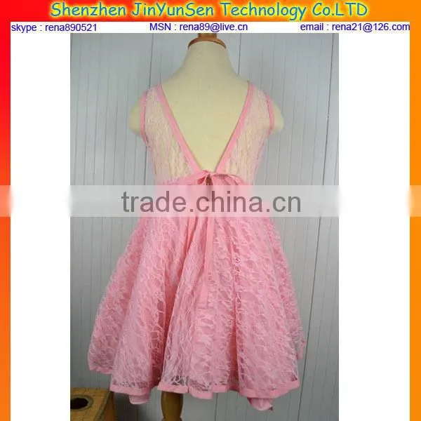 chevron casual cotton dress for kids