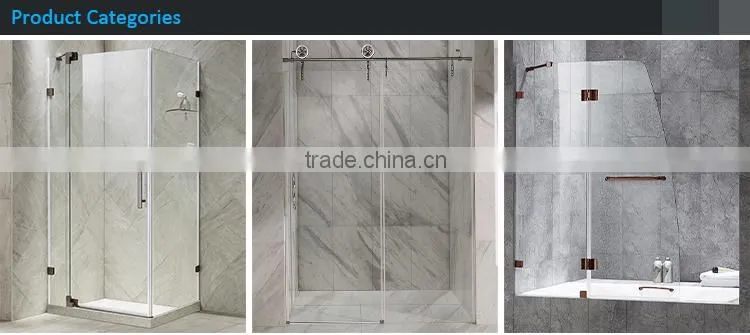 Rectangular Shape High Quality 304 Stainless Steel Hardware Shower Glass Partition