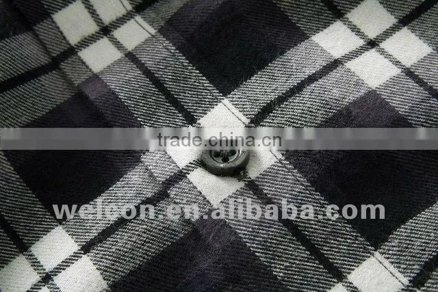 Latest pure cotton city leisure long sleeve fashion casual classic plaid shirts for men