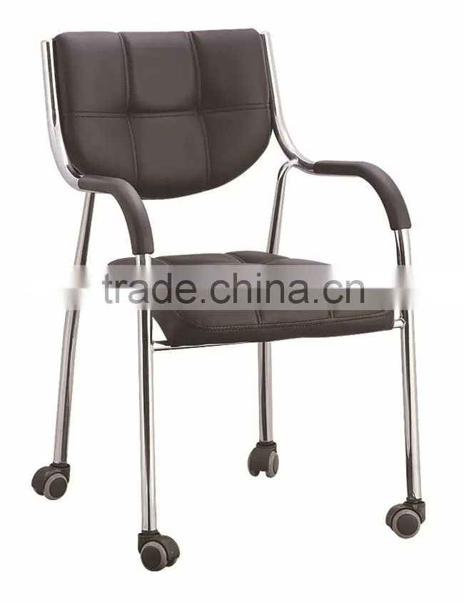 Leather chair arm covers armchair with casters