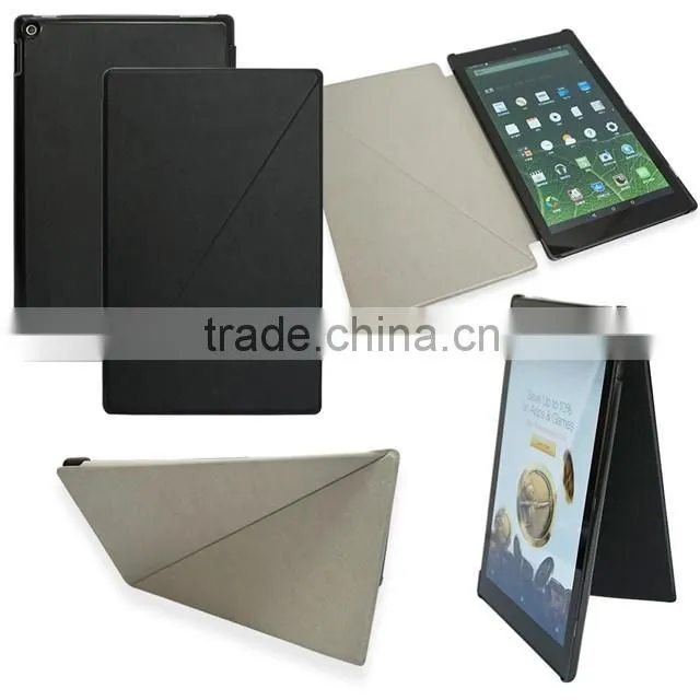 flip stand PU leather case for kindle fire 7, OEM design unique leather cases