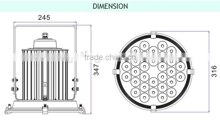 China excellent manufacturer high quality high mast floodlights 80w high mast light