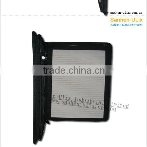PORTFOLIO WITH ZIPPER CLOSURE INCLUDING NOTE BLOCK 1200D POLYESTER.