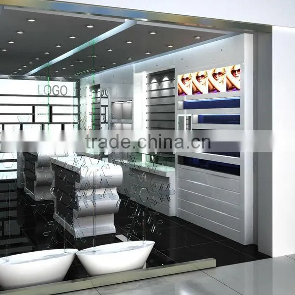 eye glasses compositive display shelves