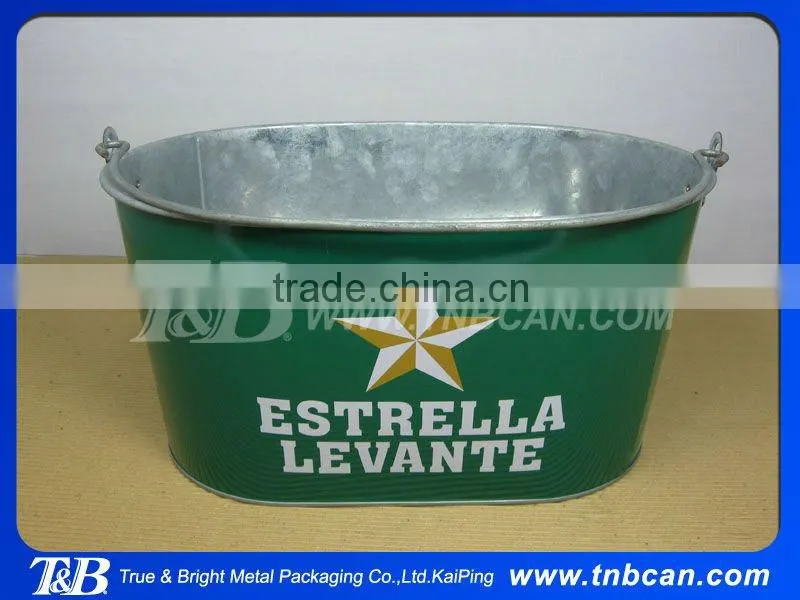 oval shape steel bucket
