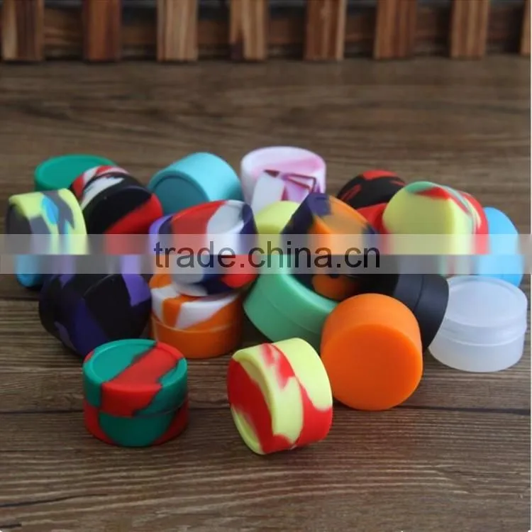 Non-Stick Stackable Silicone Concentrate Container Dabs Wax Bho,Rasta Silicone Jars Container, Silicone Container Jars Dab