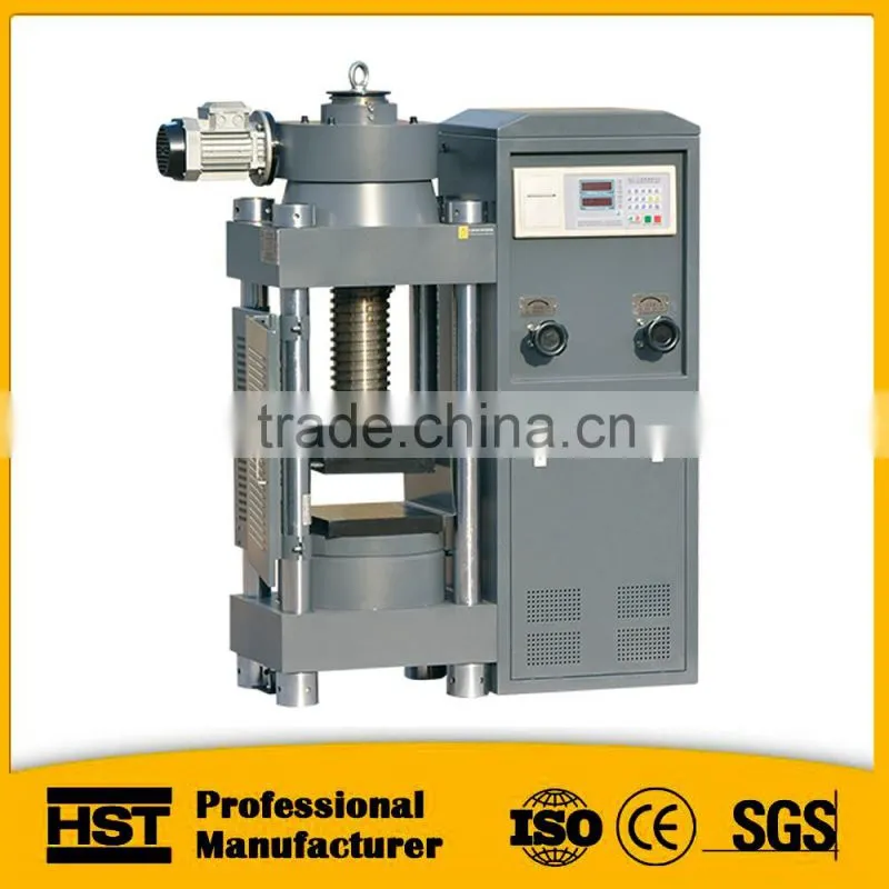 YAW-2000D Concrete compression tester engine and procedure