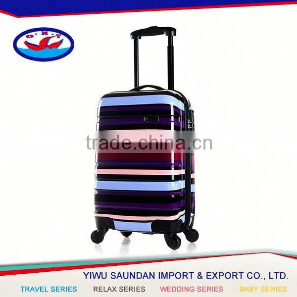 Yiwu alibaba pu material trolly suitcase