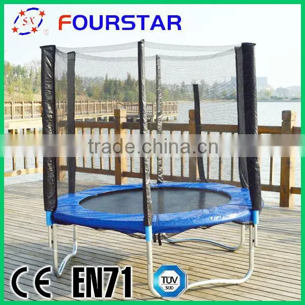 6FT Trampoline Outdoor Fitness Exercise Equipment Trampoline with Safe Net and Ladder, SX-FT(E)