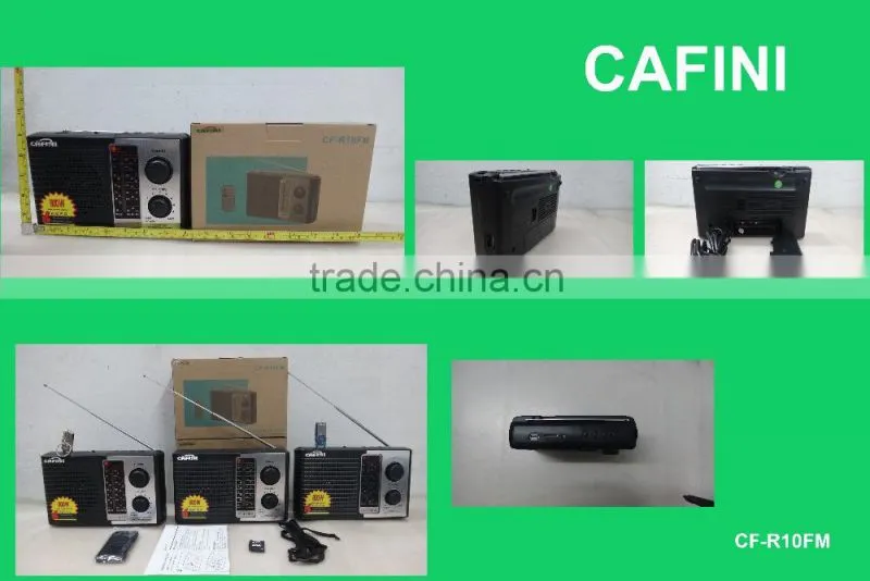 5-band radio with MP3 player and remote control and FM/TV/AM/SW1/SW2