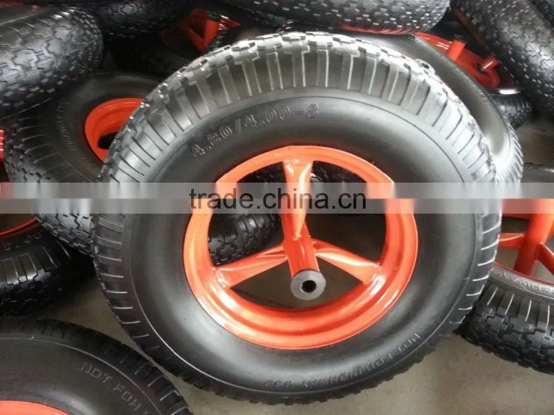 Lowest price wheelbarrow wheel 4.00-8 with spoke