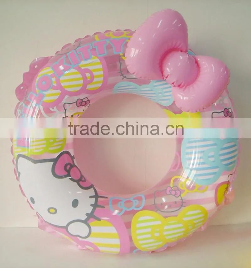 Lovely inflatable swimming pool air tube ring for toddler with high quality
